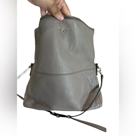 Kate Spade NY Pebbled Leather Convertible Fold Over Shoulder Handbag Purse - Picture 11 of 16